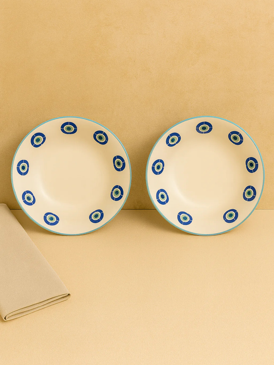 Azure Bloom Pasta Plate – 7 Inch