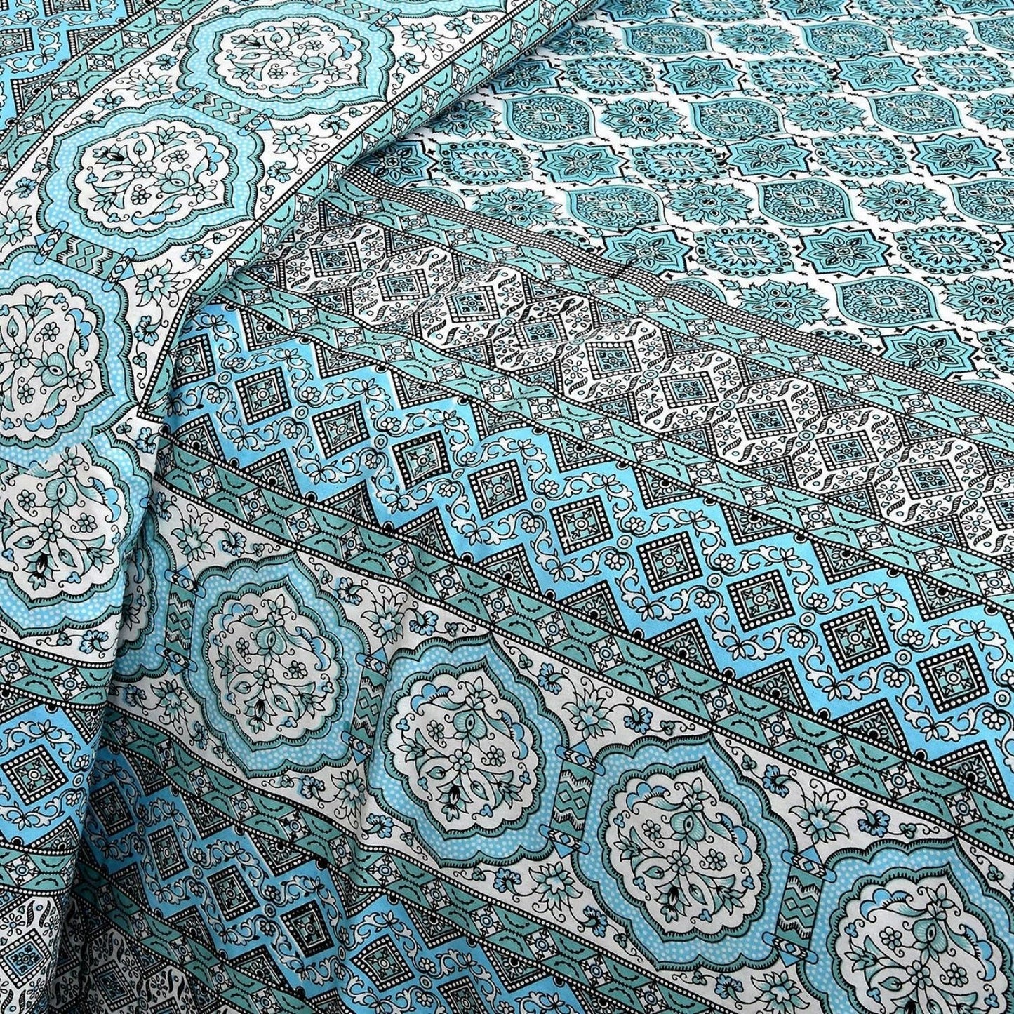 Rajasthan Reverie– Ethnic Jaipuri Printed Bedsheet Set with Pillow Covers