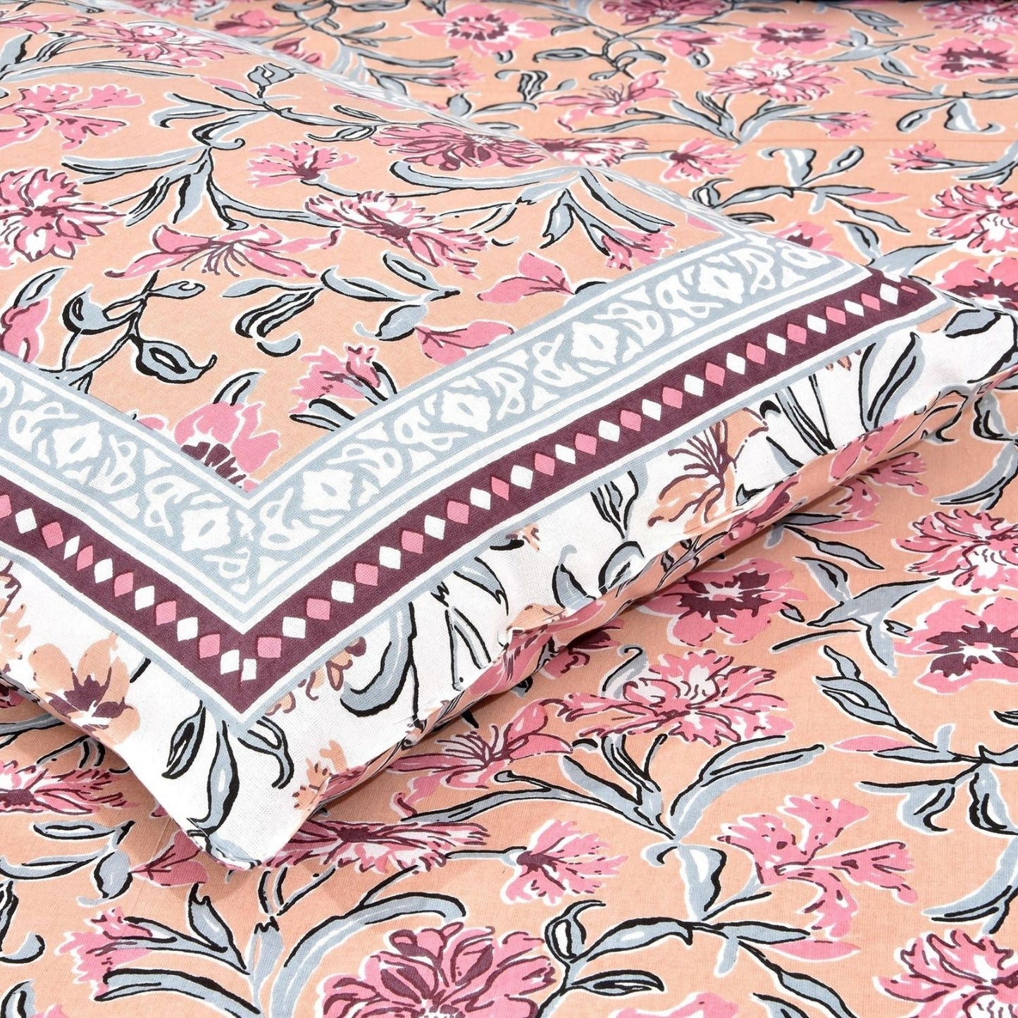 Ghar Angan – Ethnic Jaipuri Printed Bedsheet Set with Pillow Covers