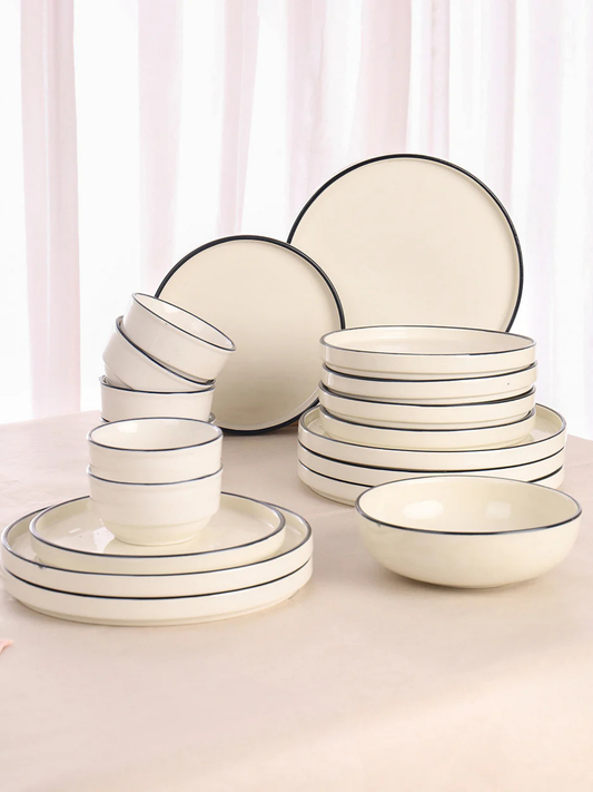 Classic Halo Studio Pottery Ceremic Dinner Set