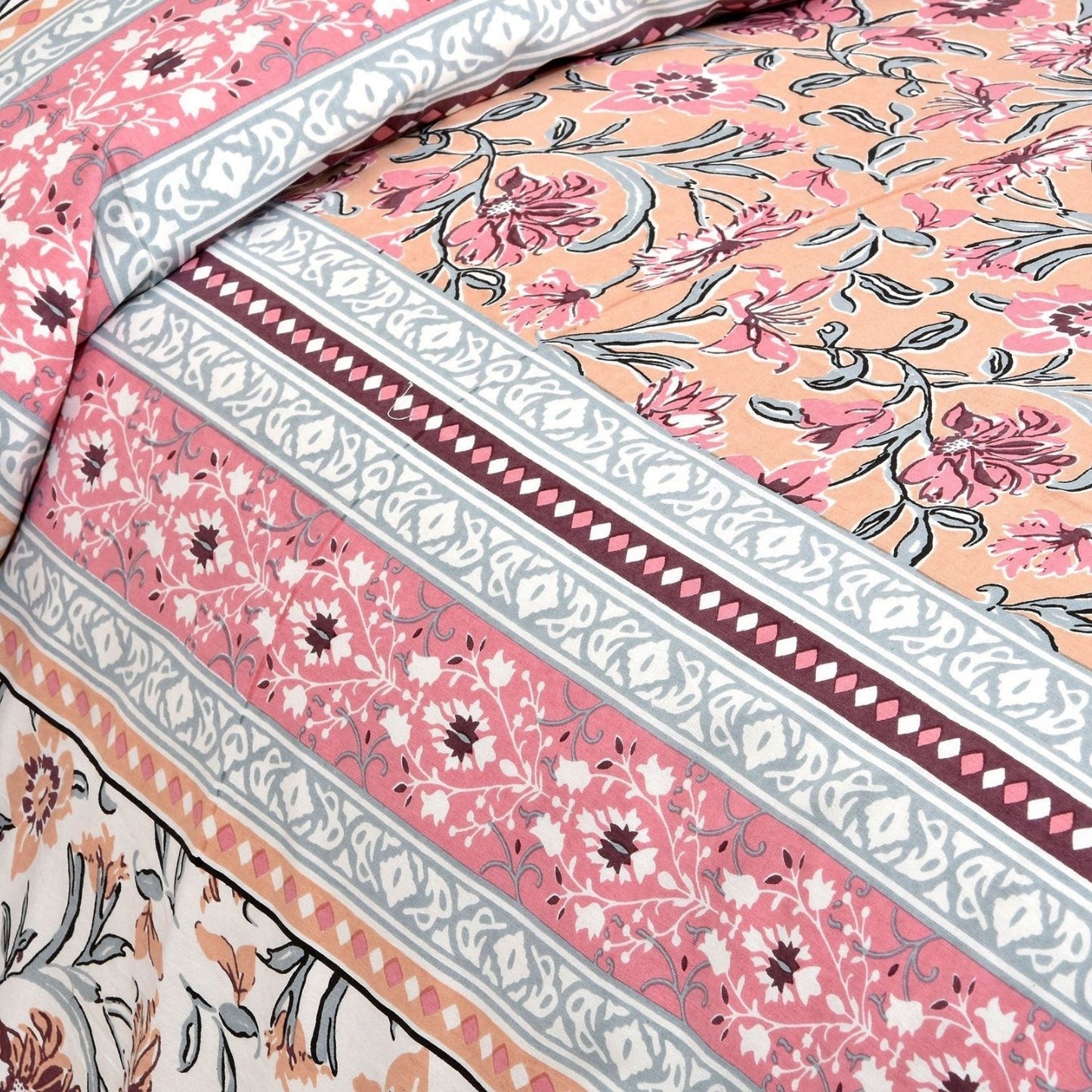 Ghar Angan – Ethnic Jaipuri Printed Bedsheet Set with Pillow Covers