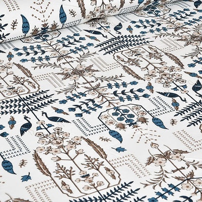 Classic Charisma Sanganeri Single Bedsheet with 1 Pillow Cover Printed Flat Bed Sheet (60" x 90")
