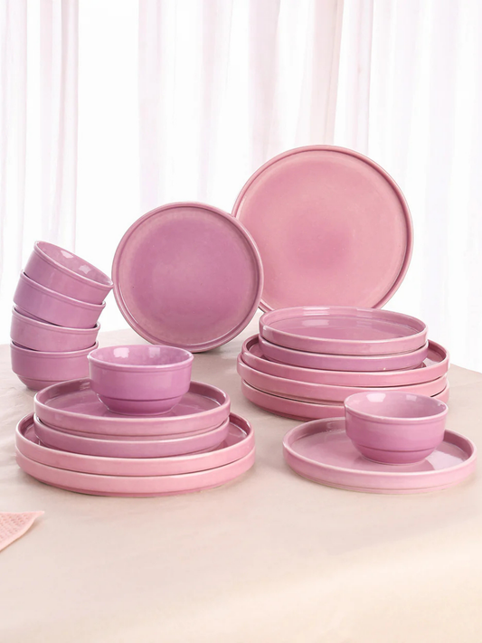 Pink Whisper Studio Pottery Ceremic Dinner Set