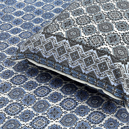 Floral Haveli – Ethnic Jaipuri Printed Bedsheet Set with Pillow Covers