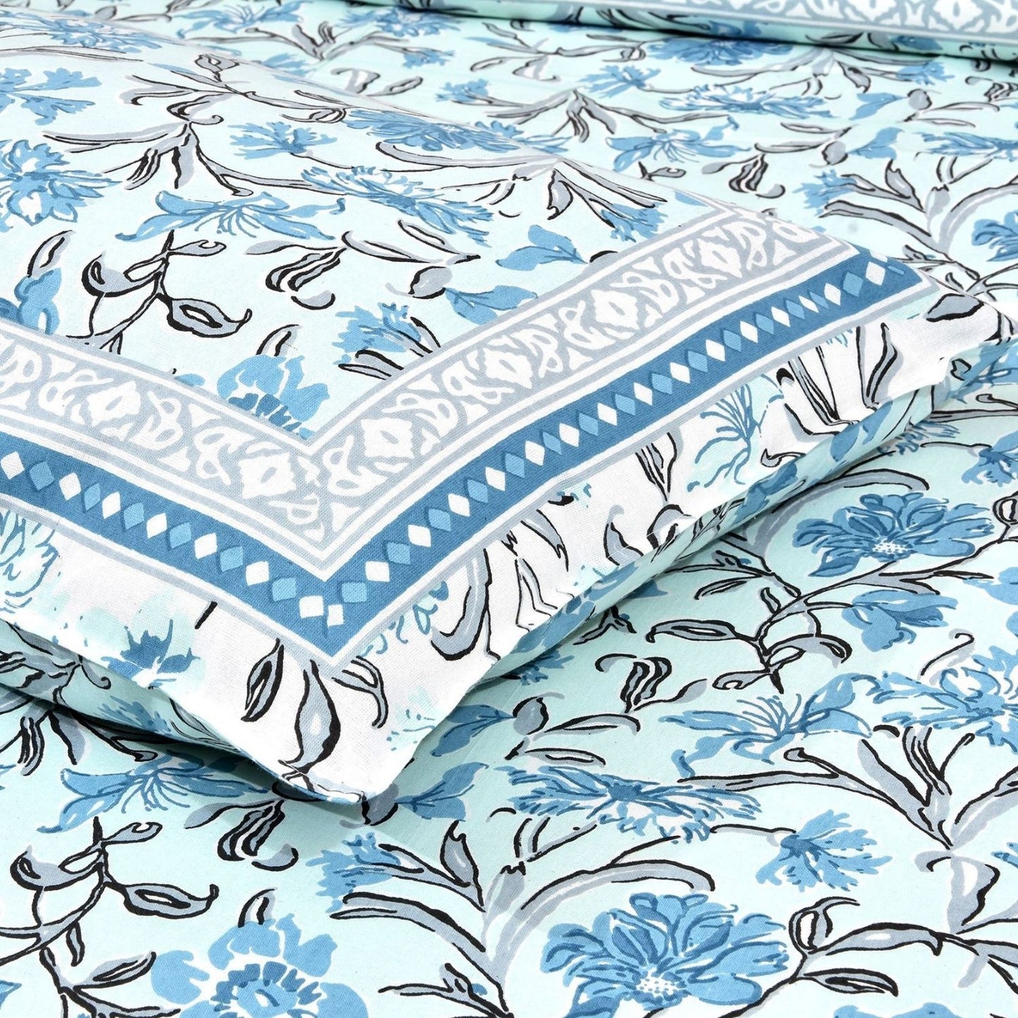 Haveli Romance – Ethnic Jaipuri Printed Bedsheet Set with Pillow Covers