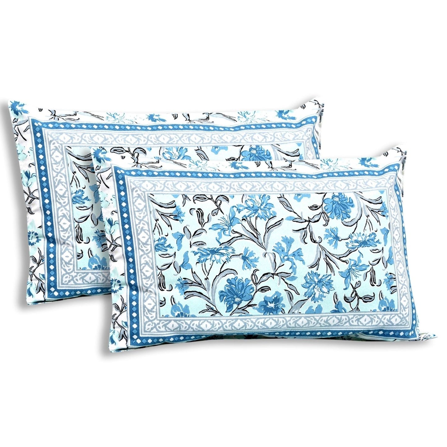 Haveli Romance – Ethnic Jaipuri Printed Bedsheet Set with Pillow Covers