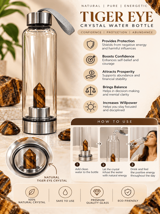 Tiger Eye Crystal Water Bottle