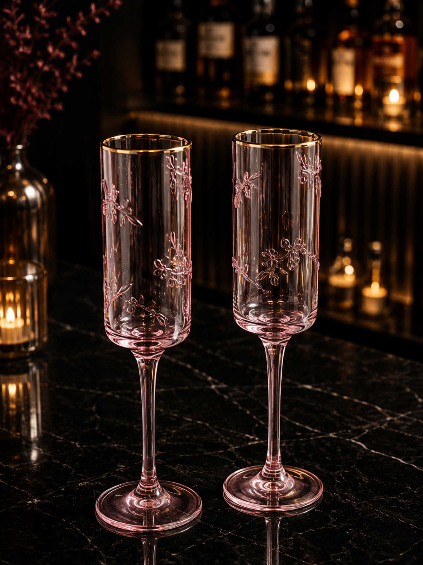 Celeste Champagne Flute Set