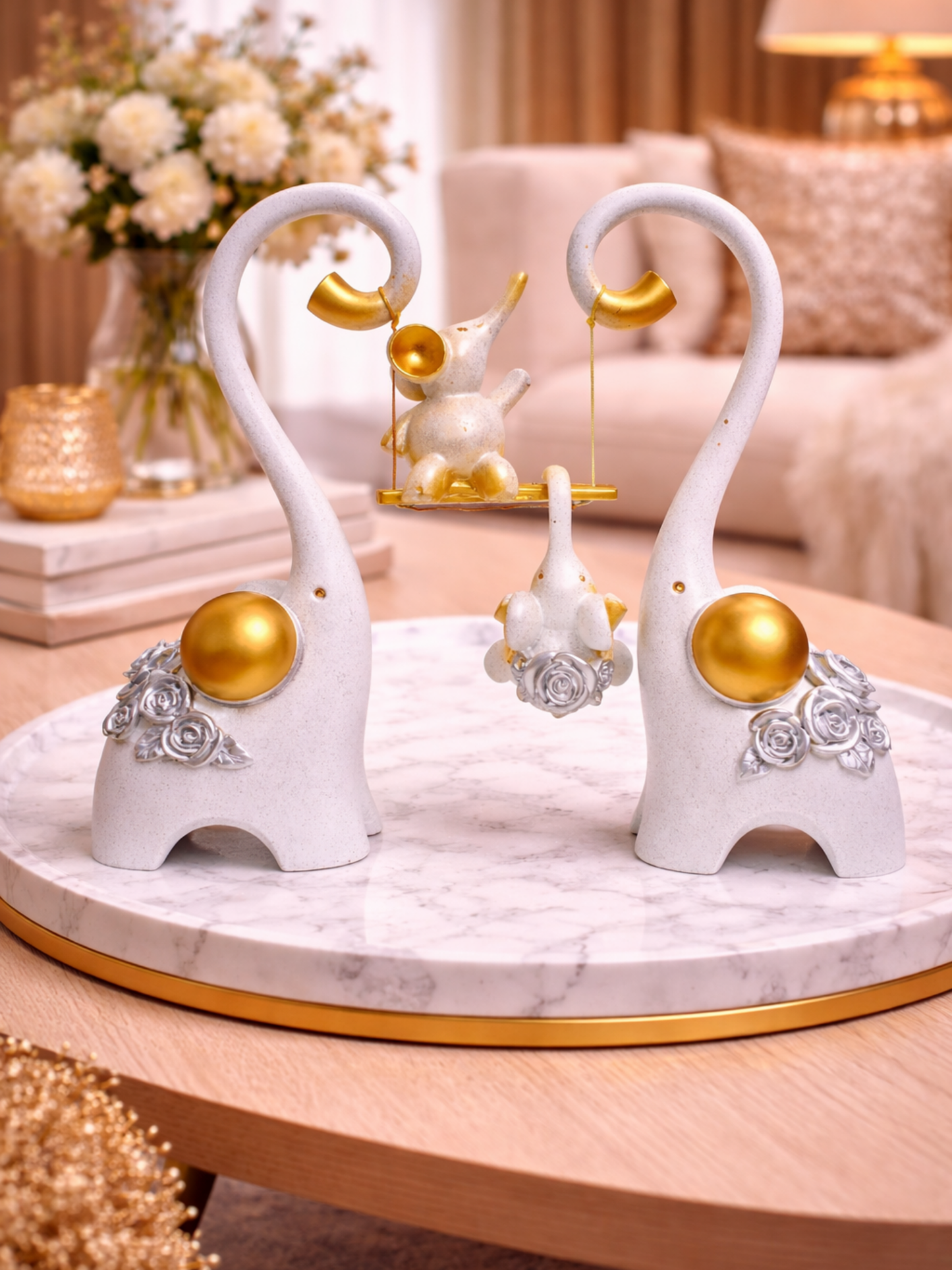 Golden Bond Elephant Family Swing