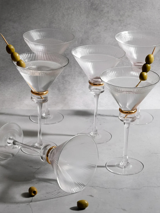 Aurora Ribbed Martini Glass (Set of 6)