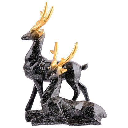 Golden Antler Deer Table Accent