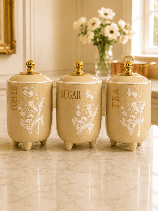 Lily Bloom Storage Jar Set