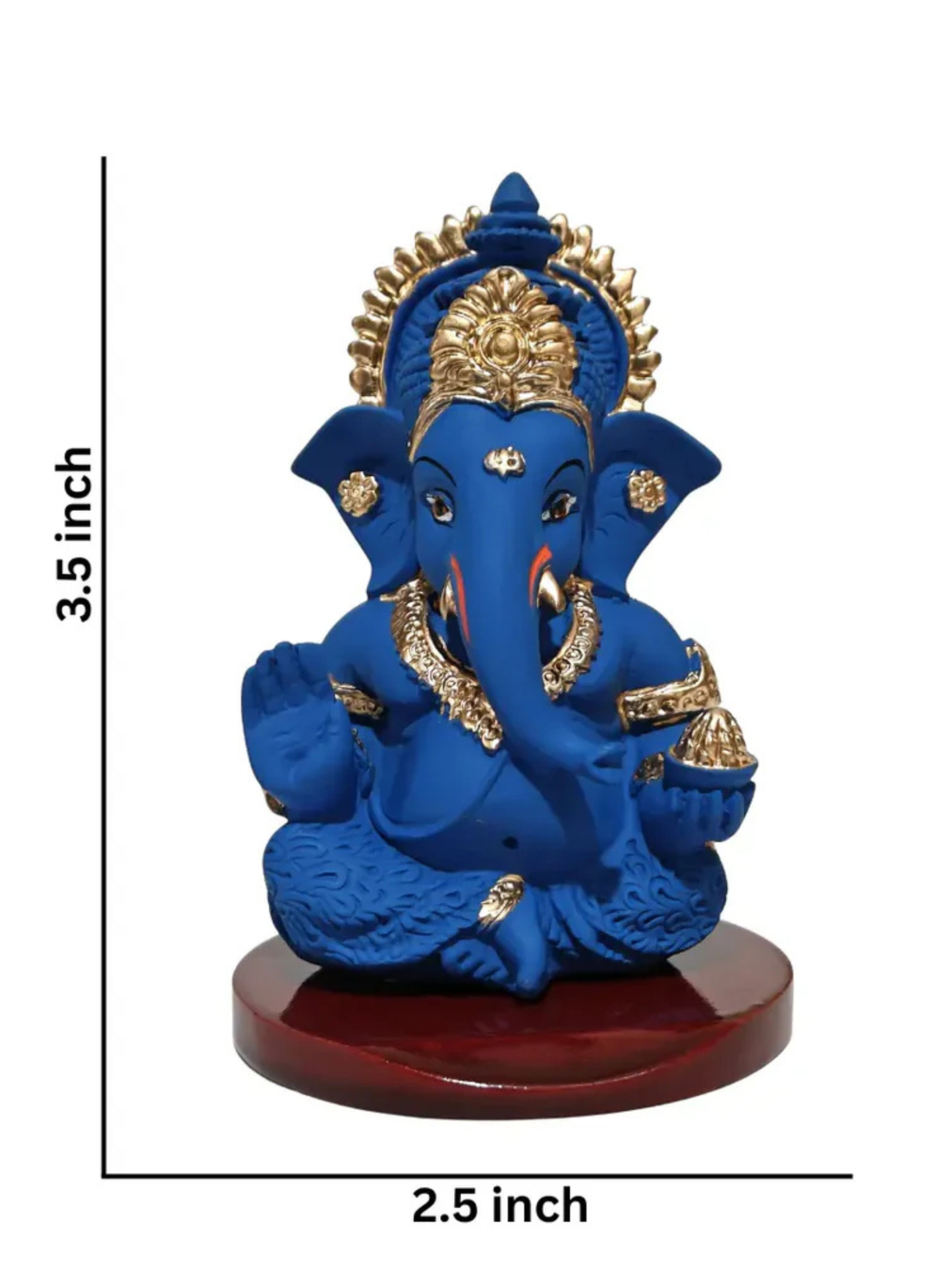 Royal Blue Ganesha Idol
