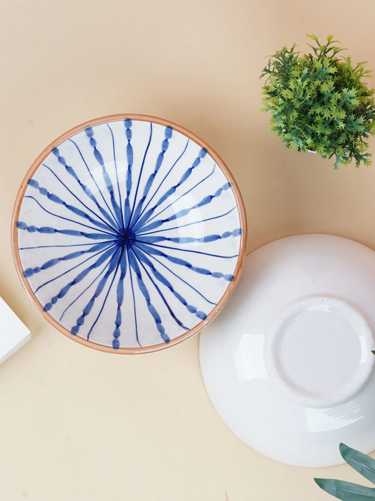 Blue Radiance Hand-Painted Bowl – 6 Inch
