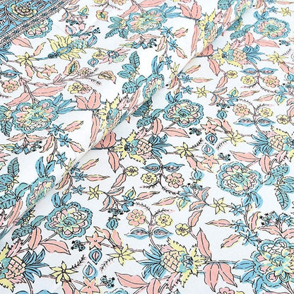 Jaipur Blossom Tale – Ethnic Jaipuri Printed Bedsheet Set with Pillow Covers