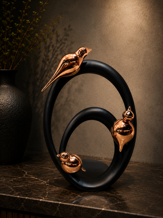 Golden Birds Harmony Showpiece