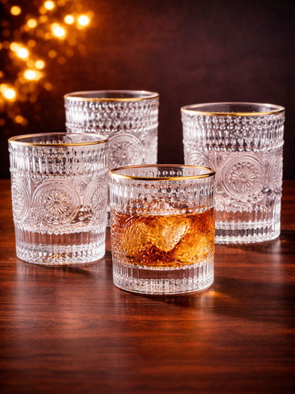 Royal Etched Ribbed Glass (Set Of 6)
