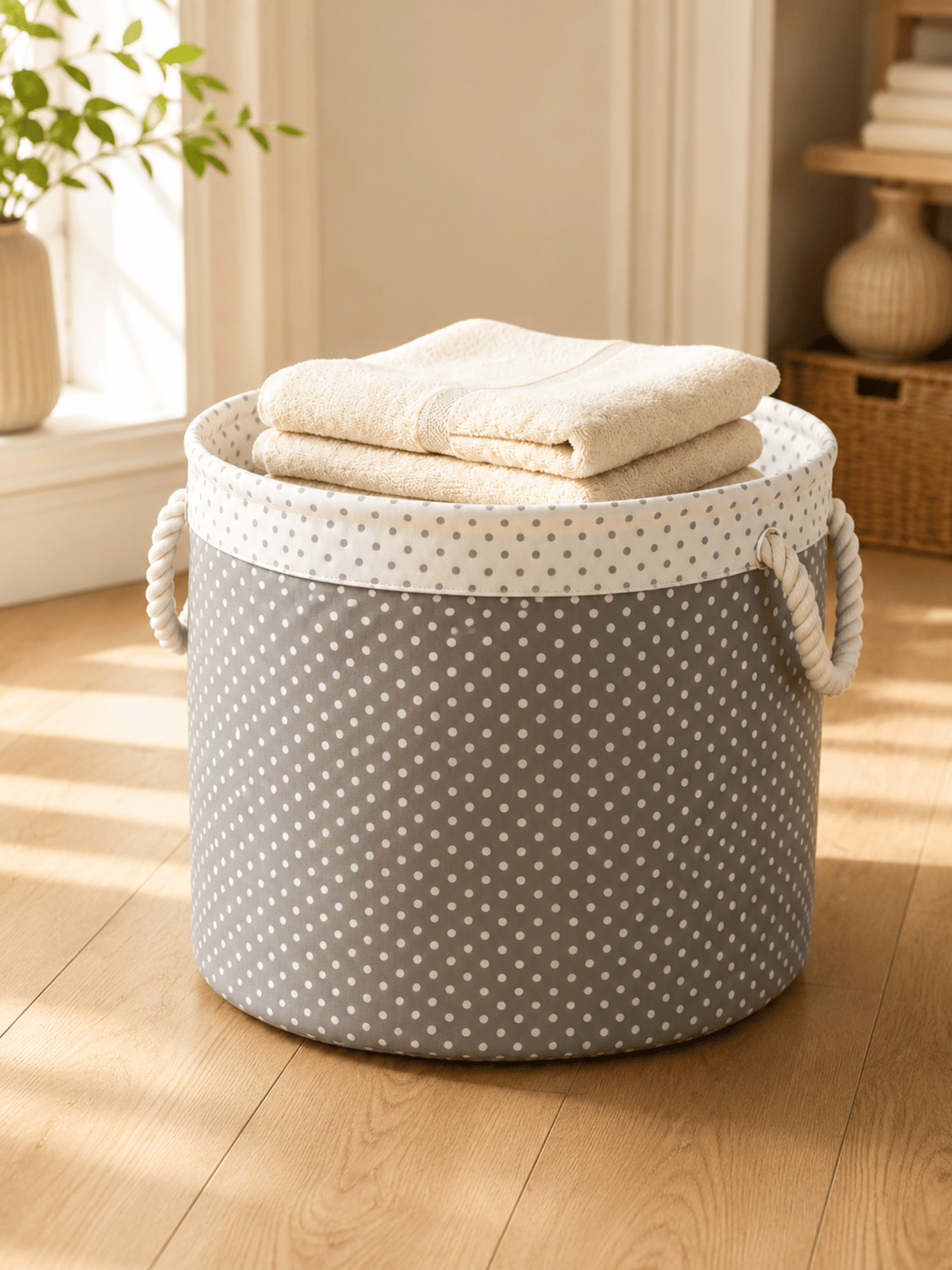 Polka Dot Laundry & Storage Basket