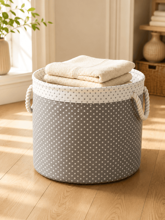 Polka Dot Laundry & Storage Basket