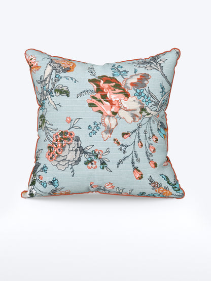 Coral Sky Anokhi Cotton Cushion Covers - 16x16 Inches