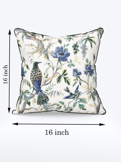 Bluebird Botanica Anokhi Cotton Cushion Covers - 16x16 Inches
