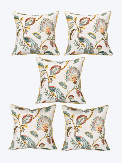 Paisley Charm Anokhi Cotton Cushion Covers - 16x16 Inches