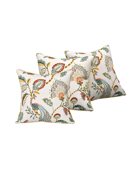 Paisley Charm Anokhi Cotton Cushion Covers - 16x16 Inches