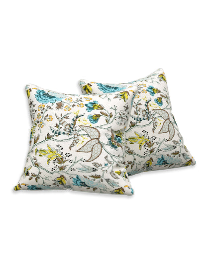 Spring Whisper Anokhi Cotton Cushion Covers - 16x16 Inches