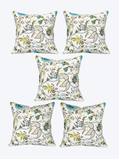 Spring Whisper Anokhi Cotton Cushion Covers - 16x16 Inches