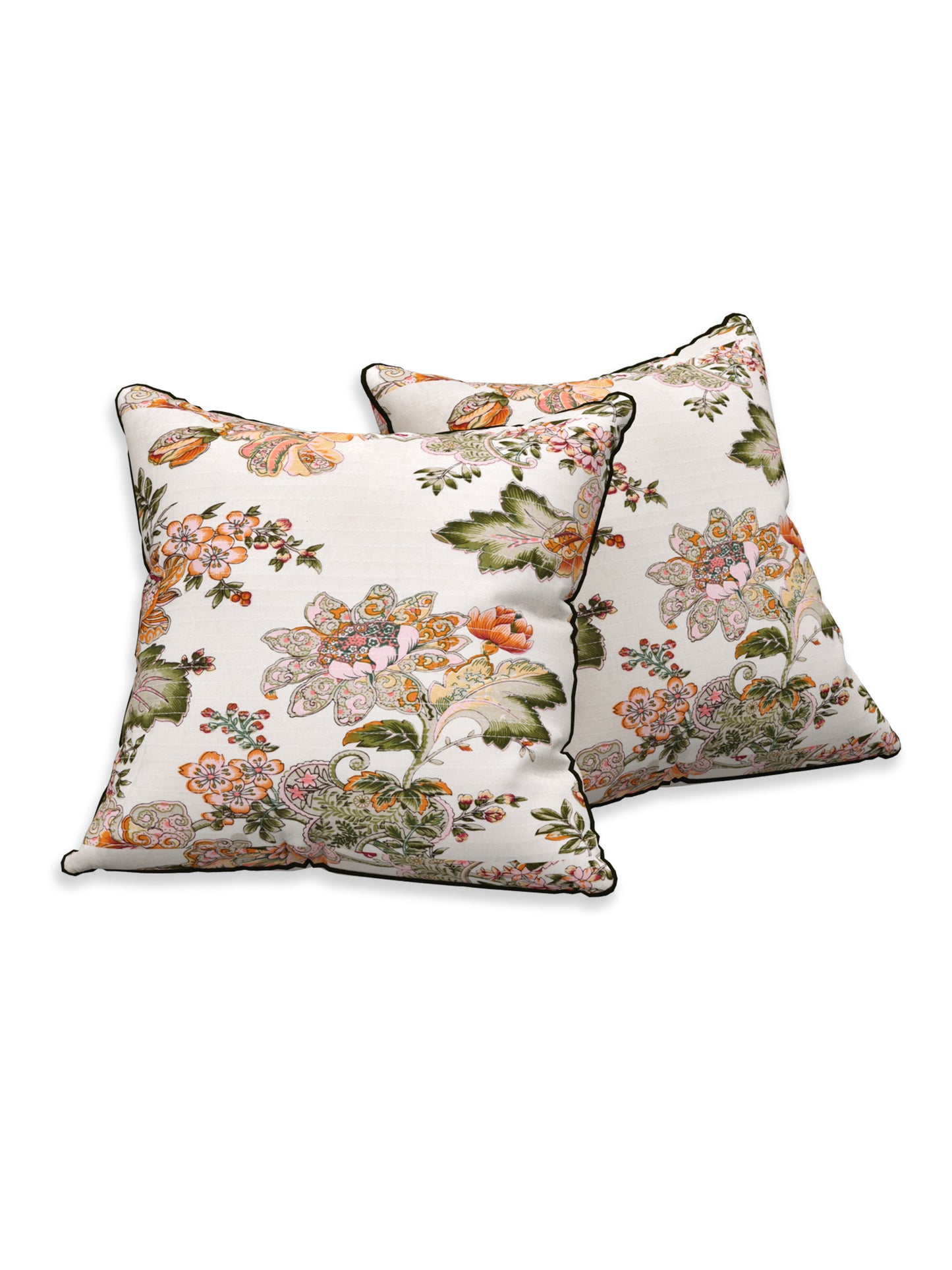 Spring Soirée Anokhi Cotton Cushion Covers - 16x16 Inches