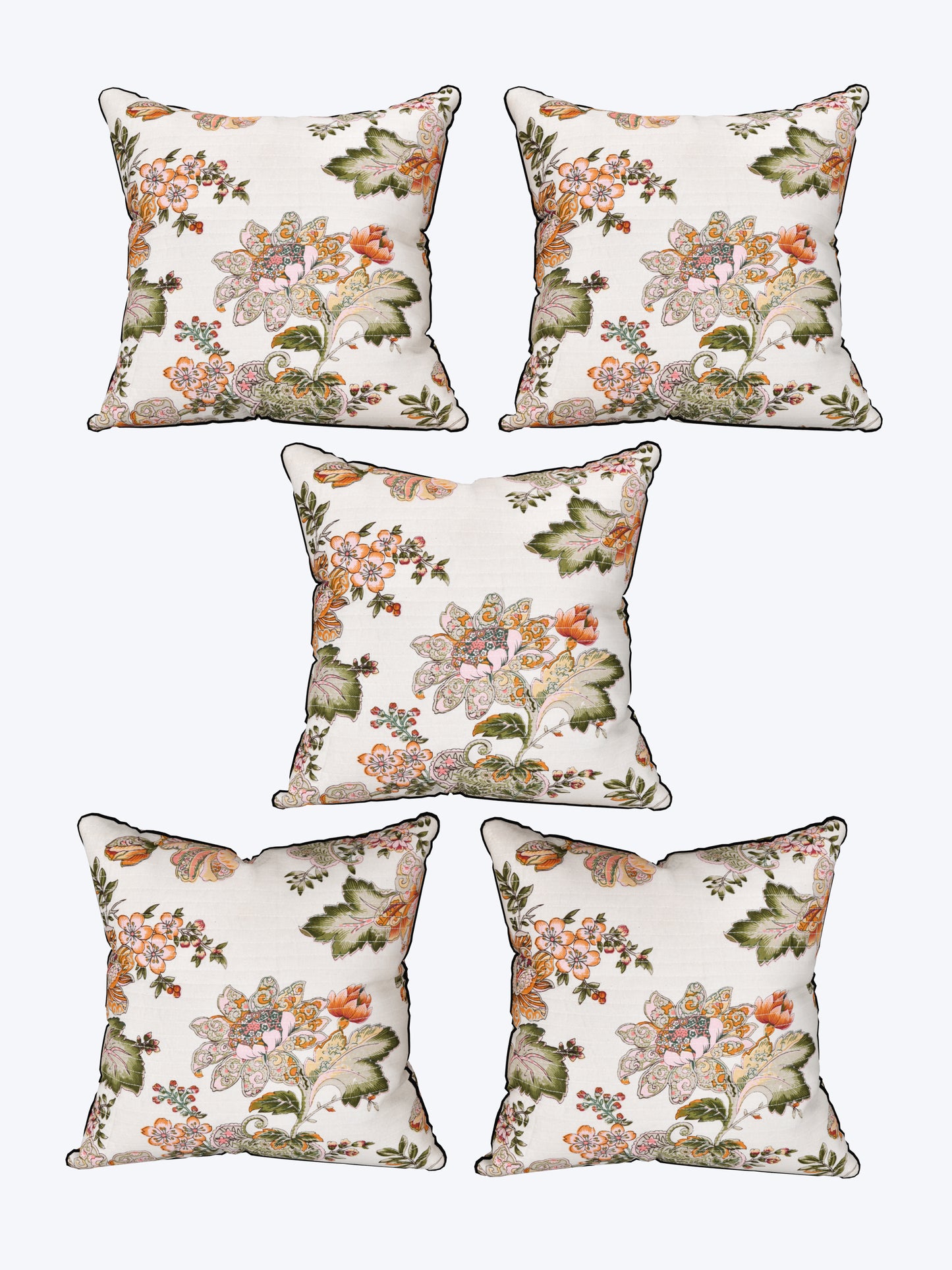 Spring Soirée Anokhi Cotton Cushion Covers - 16x16 Inches
