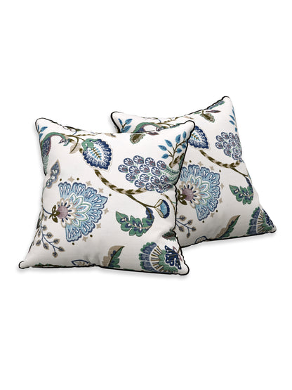 Serene Garden Anokhi Cotton Cushion Covers - 16x16 Inches