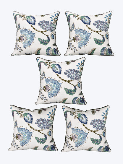 Serene Garden Anokhi Cotton Cushion Covers - 16x16 Inches