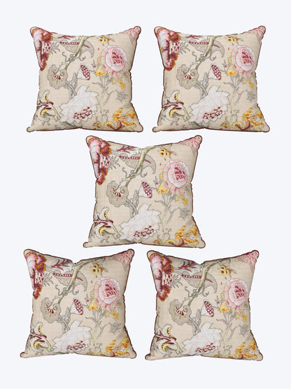 Gul Rohi Anokhi Cotton Cushion Covers - 16x16 Inches