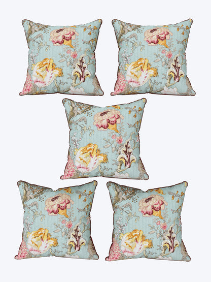 Gulrangi Baithak Anokhi Cotton Cushion Covers - 16x16 Inches