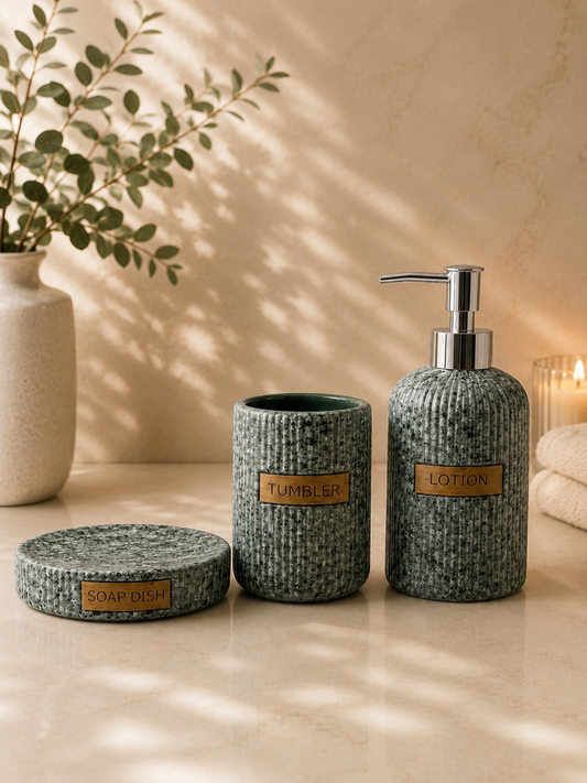 Sage Stone Bathroom Set