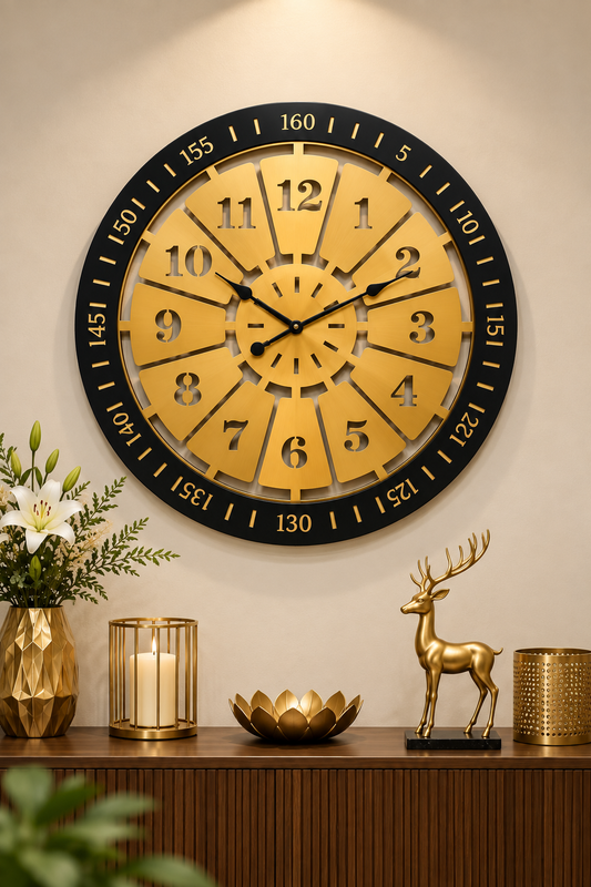 Golden Radiance Luxury Wall Clock