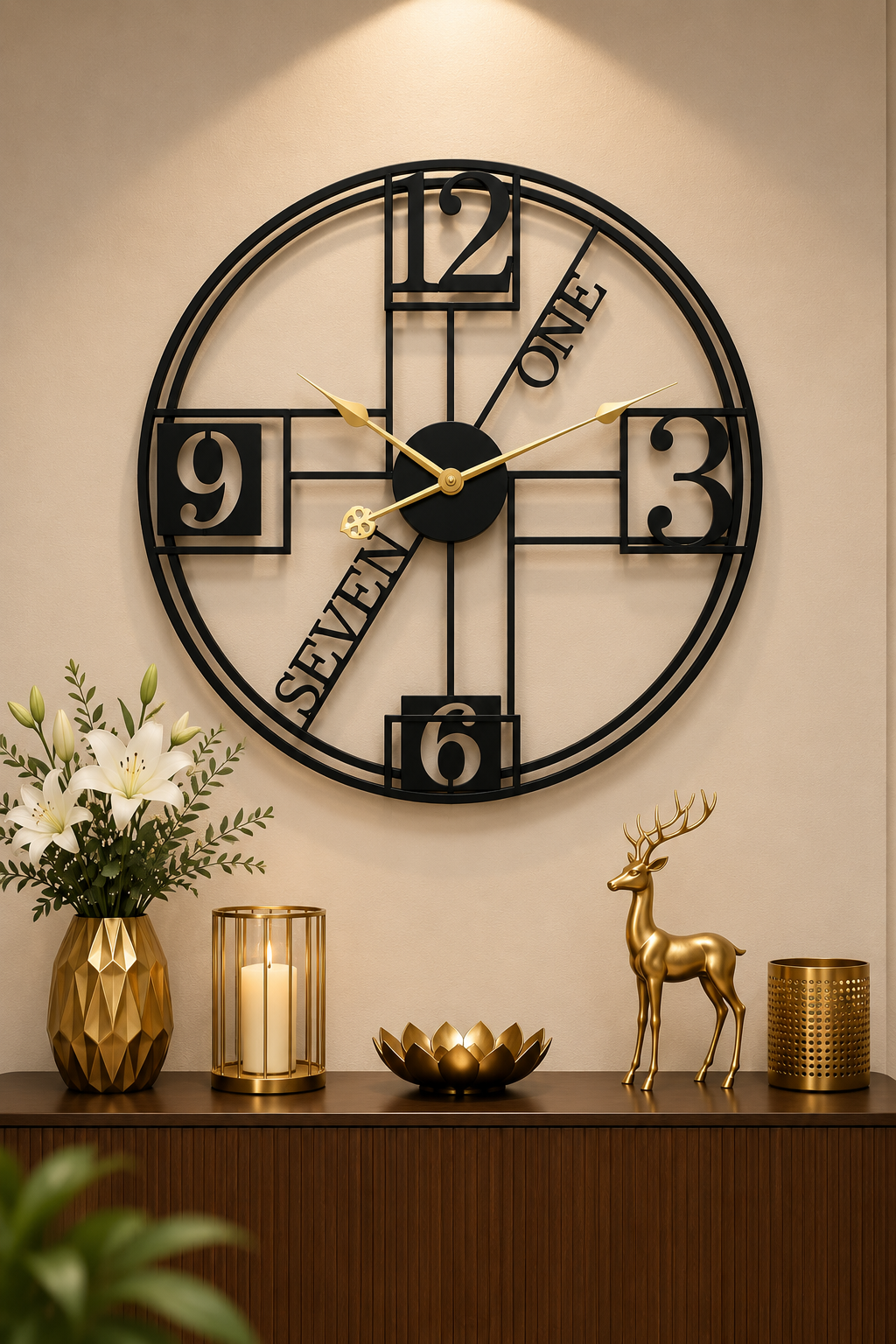 Vintage Roman Luxe Wall Clock