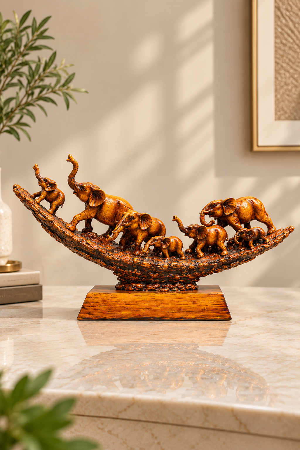 Elephant Family Harmony Showpiece
