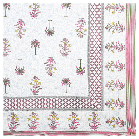 Garden of Jaipur – Premium Cotton Jaipuri Printed Double Bedsheet with 2 Pillow Covers