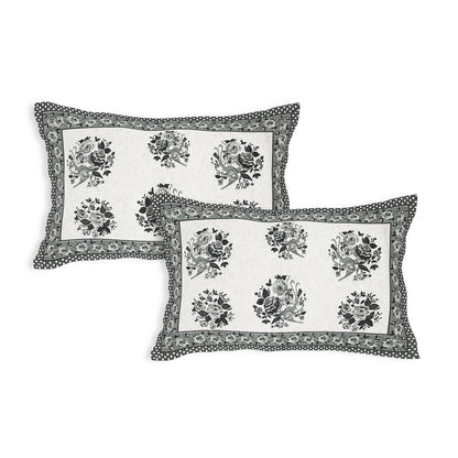 Emerald Ethnic – Premium Cotton Jaipuri Printed Double Bedsheet with 2 Pillow Covers