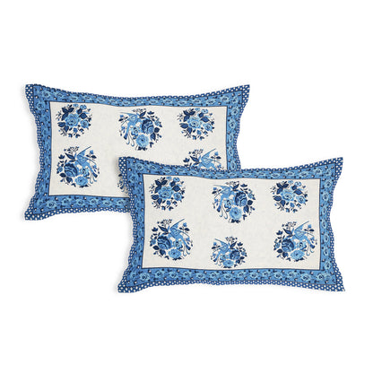 Desert Serenity – Premium Cotton Jaipuri Printed Double Bedsheet with 2 Pillow Covers