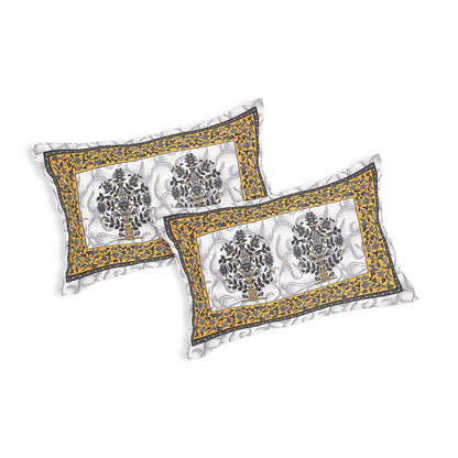 Jaipur Nights – Premium Cotton Jaipuri Printed Double Bedsheet with 2 Pillow Covers