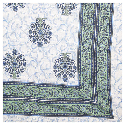 Peacock Pride – Premium Cotton Jaipuri Printed Double Bedsheet with 2 Pillow Covers