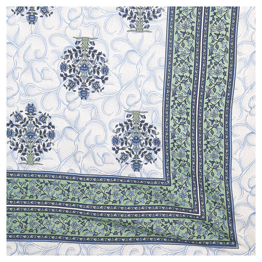 Peacock Pride – Premium Cotton Jaipuri Printed Double Bedsheet with 2 Pillow Covers