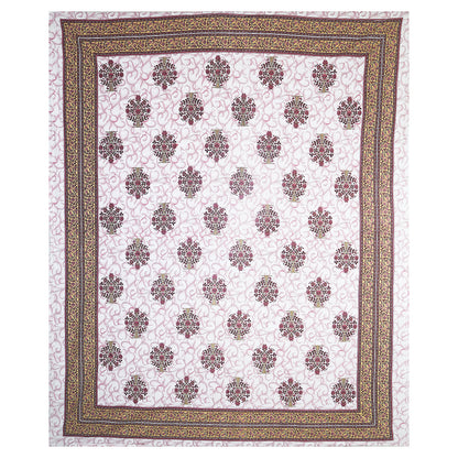Festive Dream – Premium Cotton Jaipuri Printed Double Bedsheet with 2 Pillow Covers
