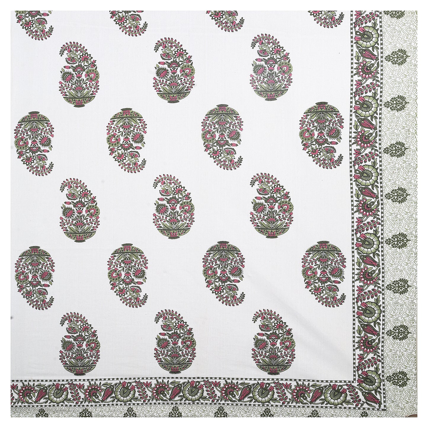 Royal Reverie – Premium Cotton Jaipuri Printed Double Bedsheet with 2 Pillow Covers