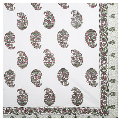 Royal Reverie – Premium Cotton Jaipuri Printed Double Bedsheet with 2 Pillow Covers