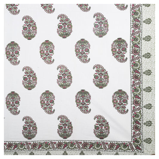 Royal Reverie – Premium Cotton Jaipuri Printed Double Bedsheet with 2 Pillow Covers