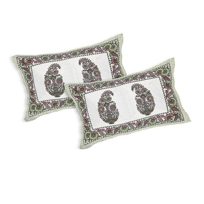 Royal Reverie – Premium Cotton Jaipuri Printed Double Bedsheet with 2 Pillow Covers